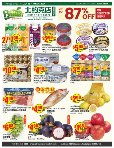 Btrust Supermarket (North York) Flyer January 23 to 29