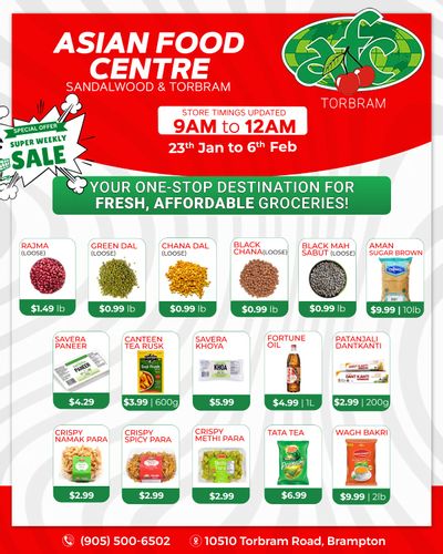 Asian Food Centre (Torbram Rd.) Flyer January 23 to February 6