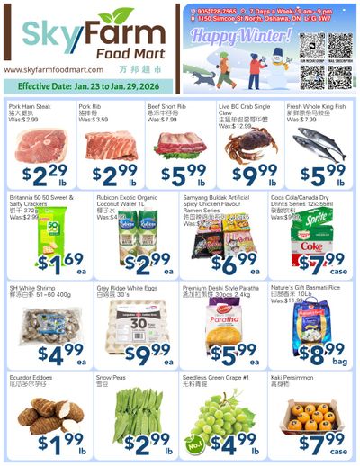 SkyFarm Food Mart Flyer January 23 to 29