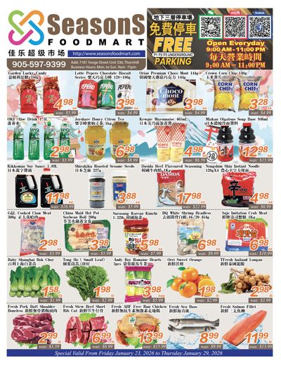 Seasons Food Mart (Thornhill) Flyer January 23 to 29