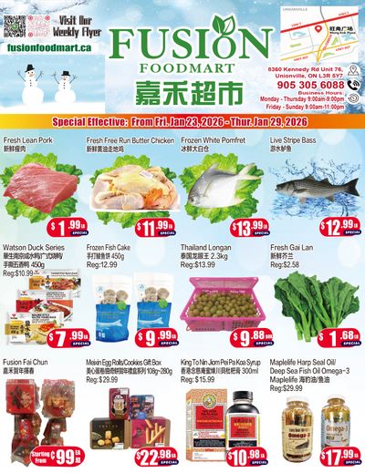 Fusion Supermarket (Unionville)  Flyer January 23 to 29