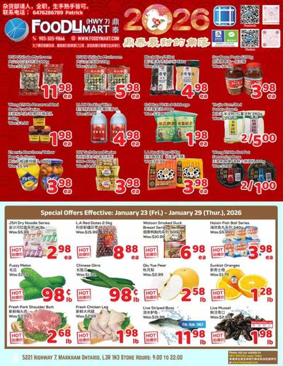 FoodyMart (HWY7) Flyer January 23 to 29