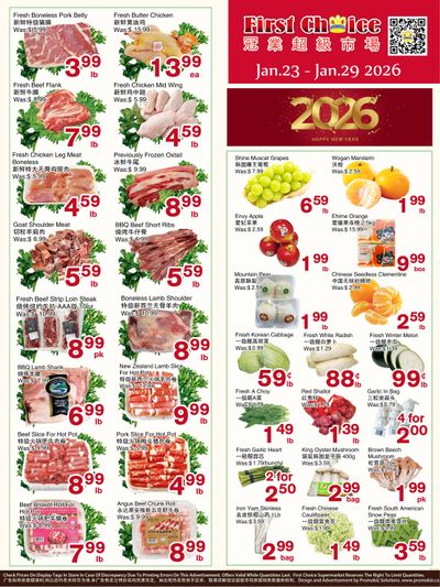 First Choice Supermarket Flyer January 23 to 29