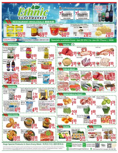 Ethnic Supermarket (Guelph) Flyer January 23 to 29