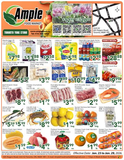 Ample Food Market (North York) Flyer January 23 to 29