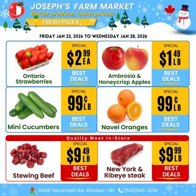 Joseph's Farm Market Flyer January 23 to 28