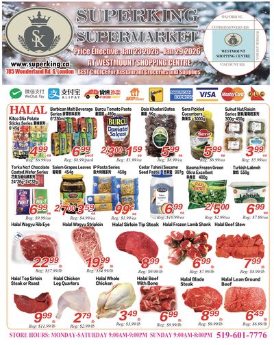 Superking Supermarket (London) Flyer January 23 to 29