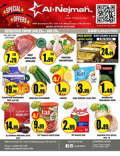 Alnejmah Fine Foods Inc. Flyer January 23 to 29