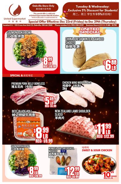 United Supermarket (Oakville) Flyer January 23 to 29