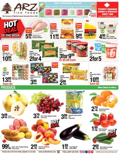 Arz Fine Foods Flyer January 23 to 29