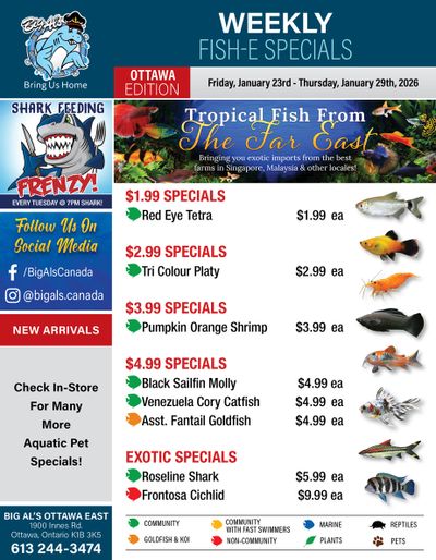 Big Al's (Ottawa) Weekly Specials January 23 to 29