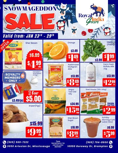 Royal India Grocers Flyer January 23 to 29