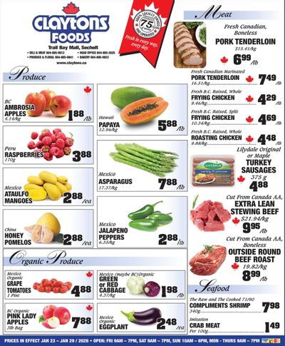 Claytons Heritage Market Flyer January 23 to 29