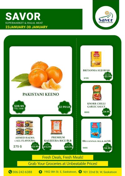 Savor Supermarket Flyer January 23 to 30