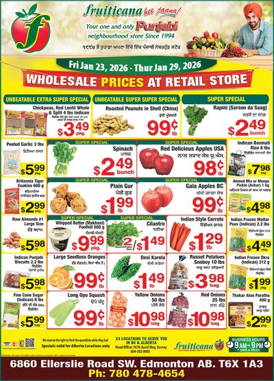 Fruiticana (Edmonton) Flyer January 23 to 29