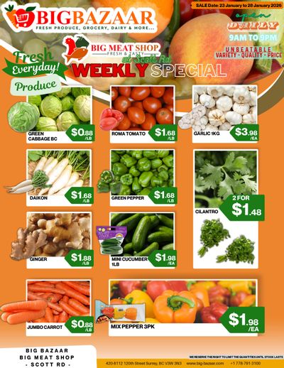 Big Bazaar Canada Flyer January 23 to 28
