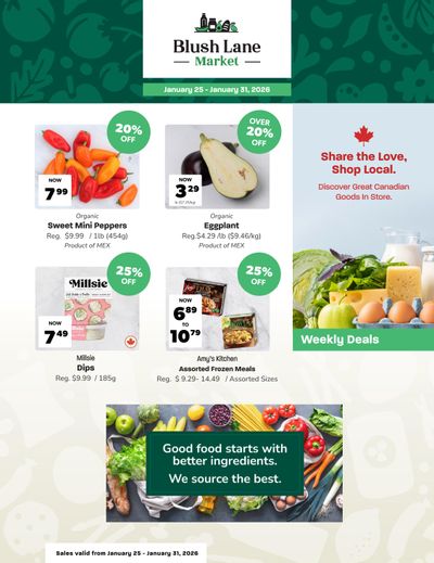 Blush Lane Organic Market Flyer January 25 to 31