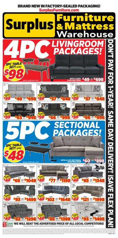 Surplus Furniture & Mattress Warehouse (Thunder Bay) Flyer January 26 to February 8