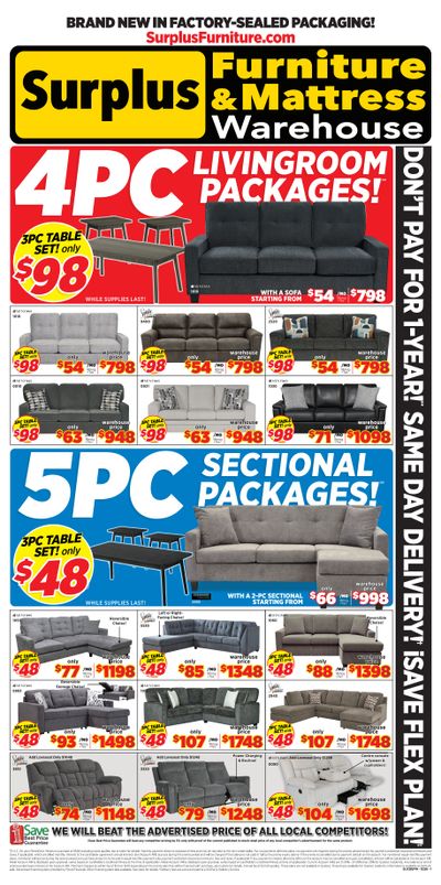 Surplus Furniture & Mattress Warehouse (St. John's, Corner Brook, Grand Falls Windsor) Flyer January 26 to February 8