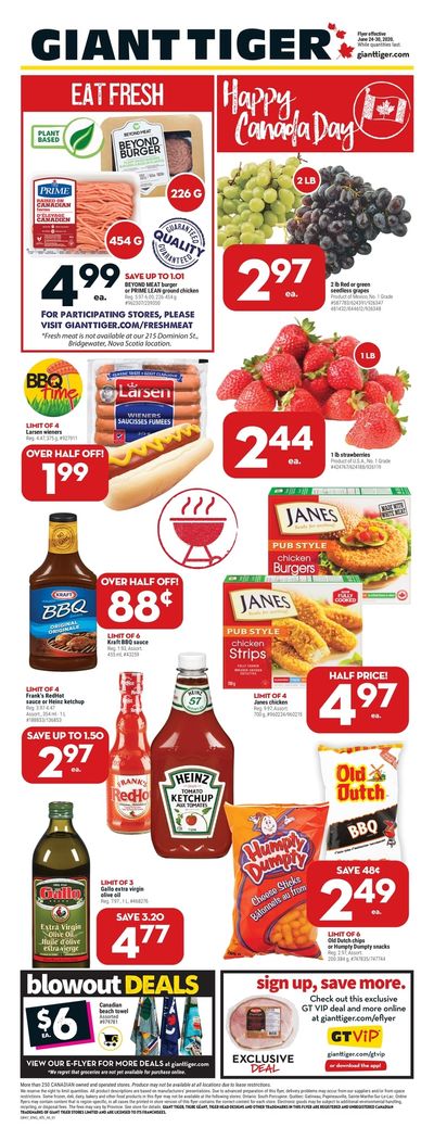 Giant Tiger (Atlantic) Flyer June 24 to 30