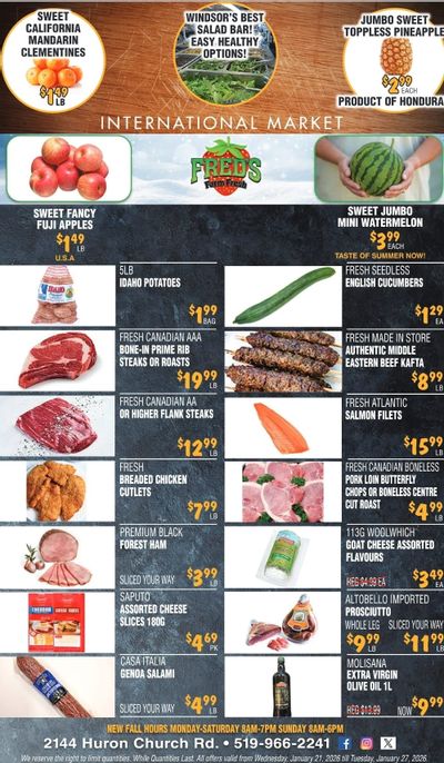 Fred's Farm Fresh Flyer January 21 to 27
