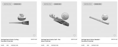Royal Canadian Mint Heritage Sports Series: Golf Fine Silver 2-Coin Set for $139.95 + More