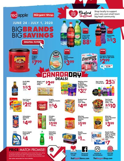 The Bargain Shop and Red Apple Stores Flyer June 24 to July 1