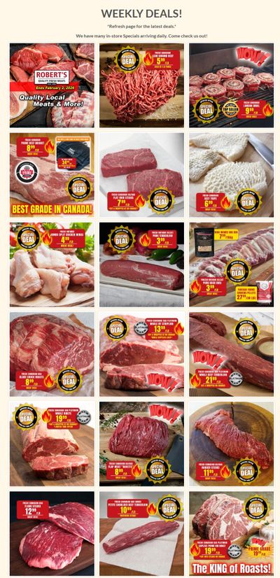Robert's Fresh and Boxed Meats Flyer January 26 to February 2