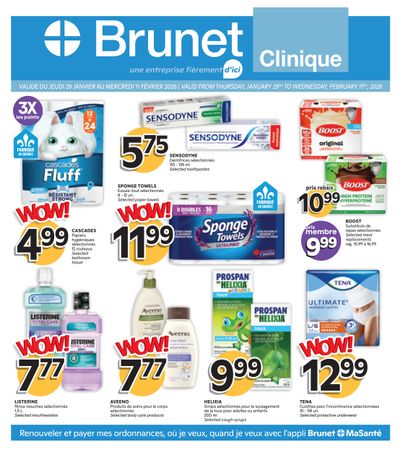 Brunet Clinique Flyer January 29 to February 11
