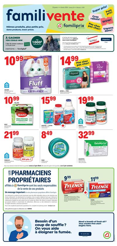 Familiprix Clinique Flyer January 29 to February 4