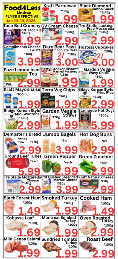 Food 4 Less (Lindsay) Flyer January 23 to 29