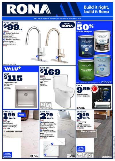 Rona & Rona+ (West) Flyer January 29 to February 11