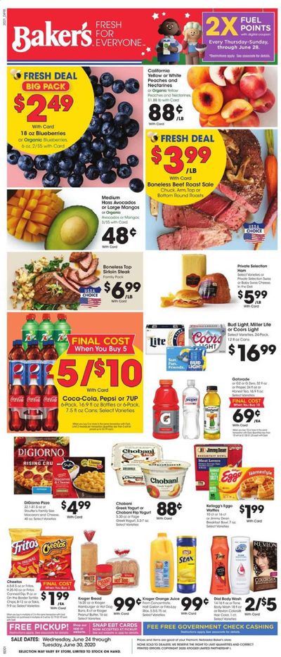 Baker's Weekly Ad & Flyer June 24 to 30