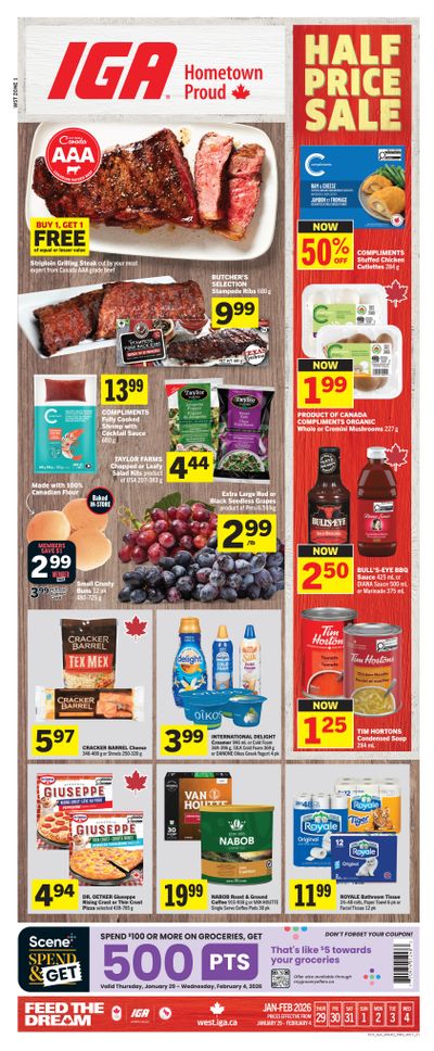 IGA (SK, MB, ON) Flyer January 29 to February 4