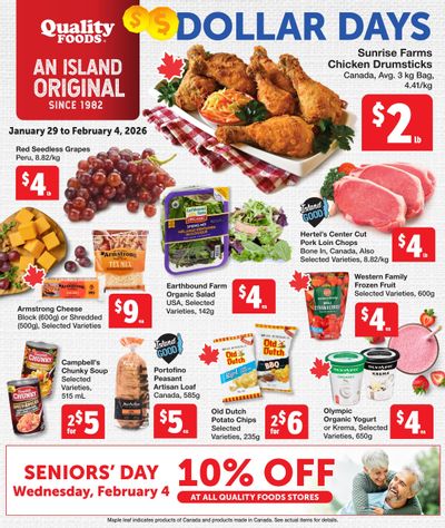 Quality Foods Flyer January 29 to February 4
