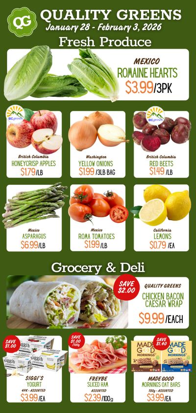 Quality Greens Flyer January 28 to February 3