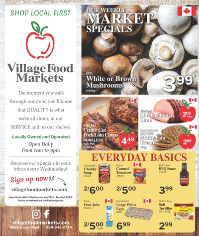 Village Food Markets Flyer January 28 to February 3