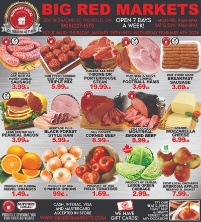Big Red Markets Flyer January 29 to February 4