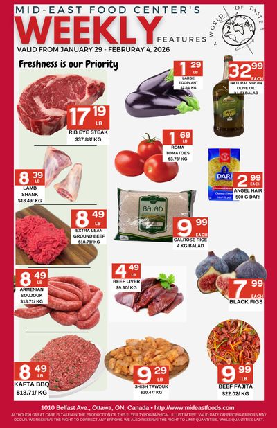 Mid-East Food Centre Flyer January 29 to February 4