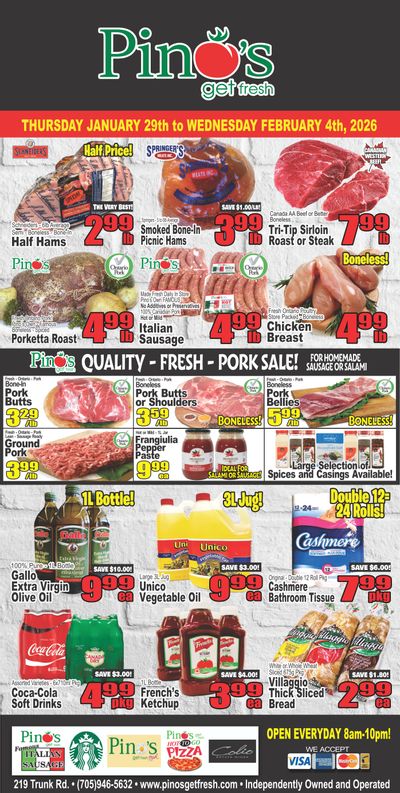 Pino's Flyer January 29 to February 4