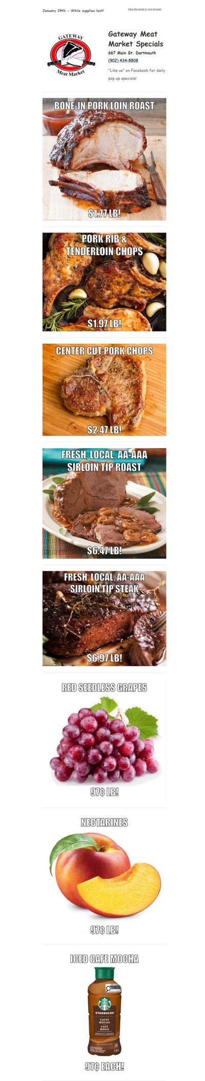 Gateway Meat Market Flyer January 29 to February 4