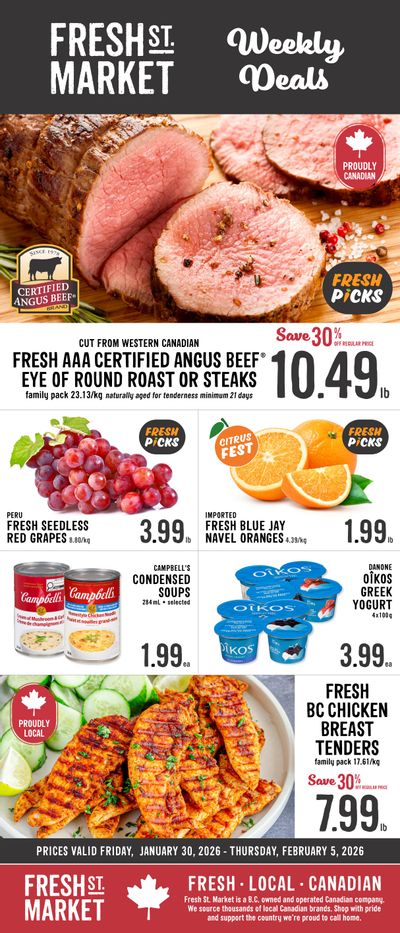 Fresh St. Market Flyer January 30 to February 5