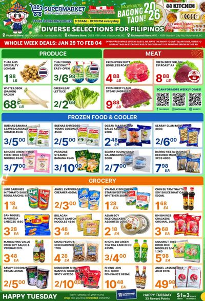 88 Supermarket Flyer January 29 to February 4