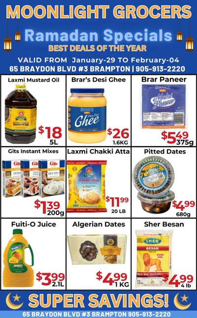 Moonlight Grocers Flyer January 29 to February 4