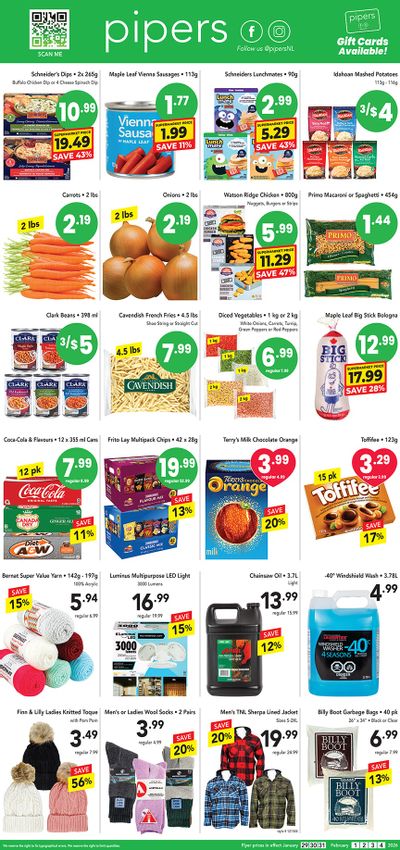 Pipers Superstore Flyer January 29 to February 4