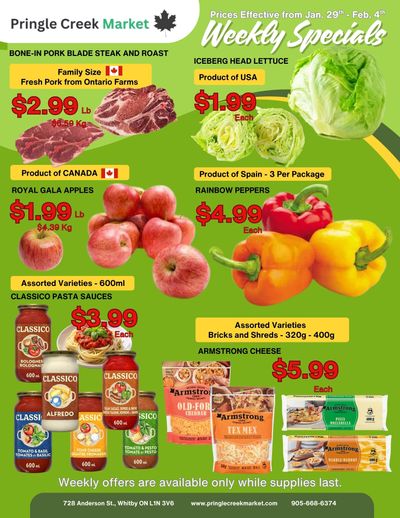 Pringle Creek Market Flyer January 29 to February 4