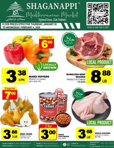 Shaganappi Mediterranean Market Flyer January 29 to February 4