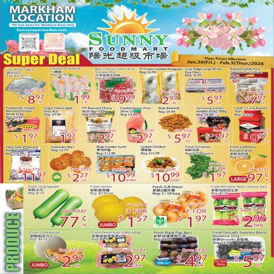 Sunny Foodmart (Markham) Flyer January 30 to February 5