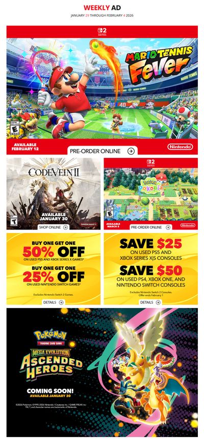 EB Games Flyer January 29 to February 4
