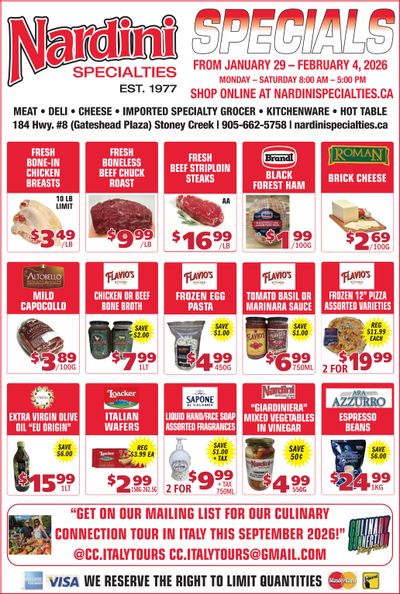 Nardini Specialties Flyer January 29 to February 4